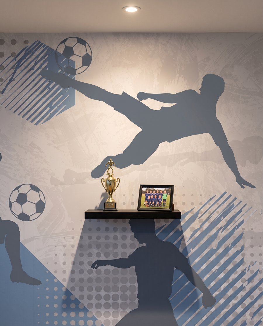 Futbolistas en movimiento — detalle