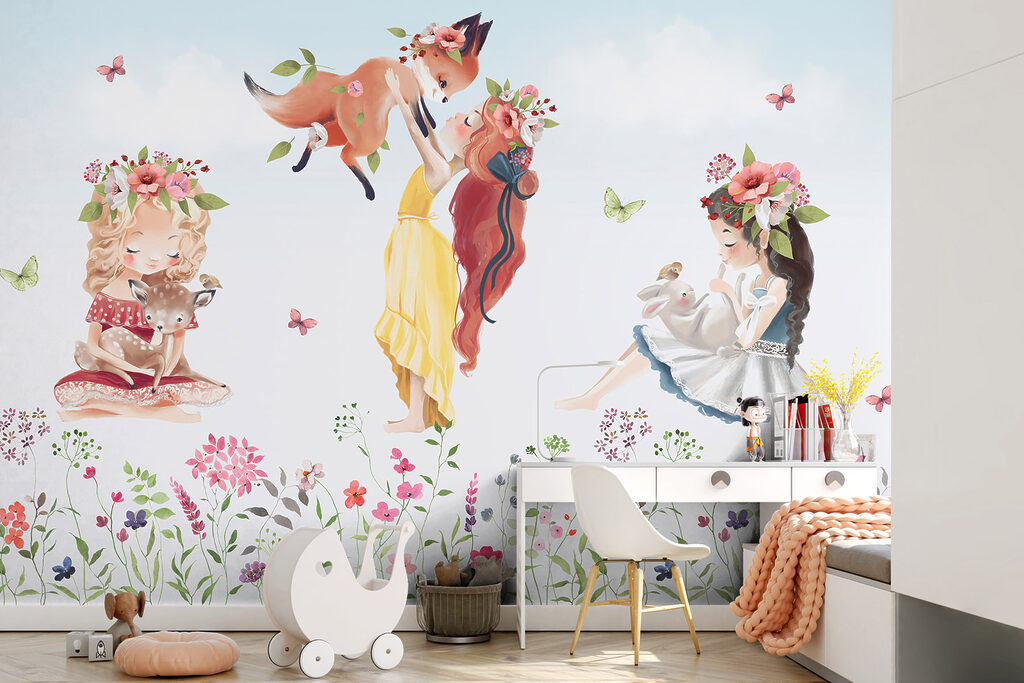 Niñas entre flores — interior 2