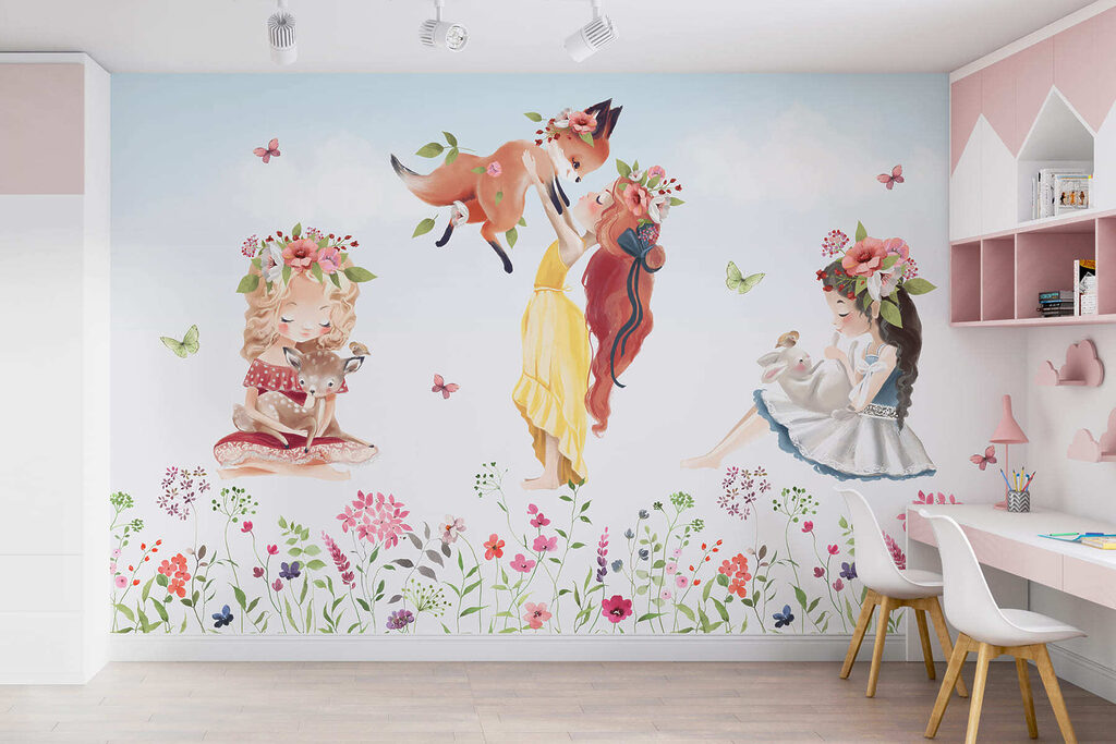 Niñas entre flores — interior 3