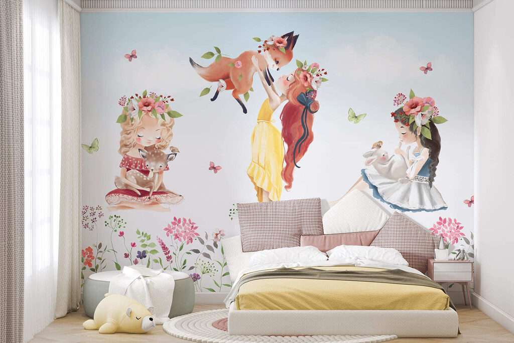 Niñas entre flores — interior 4