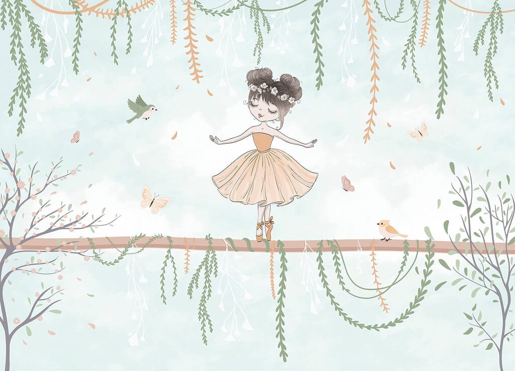 Bailarina sobre una rama — diseño completo