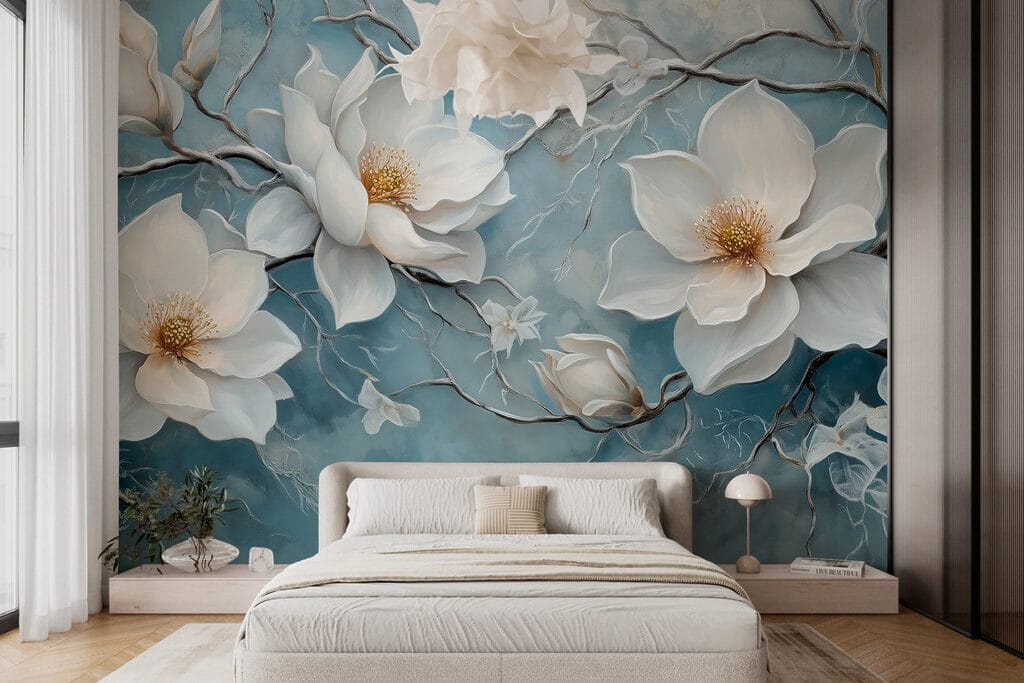 Magnolia en azul envejecido — interior 2