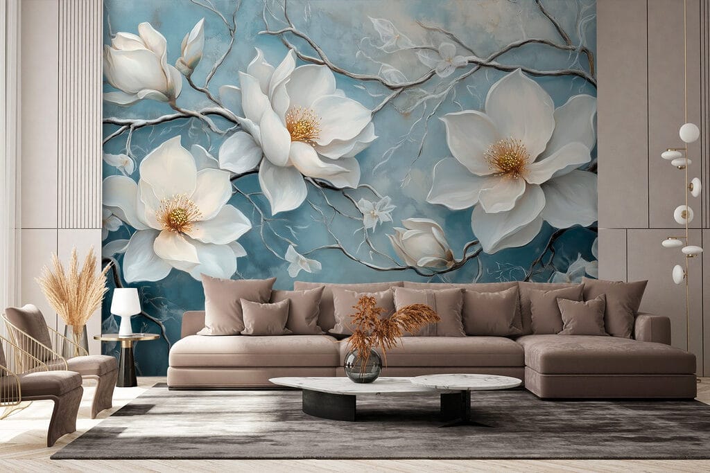 Magnolia en azul envejecido — interior 4