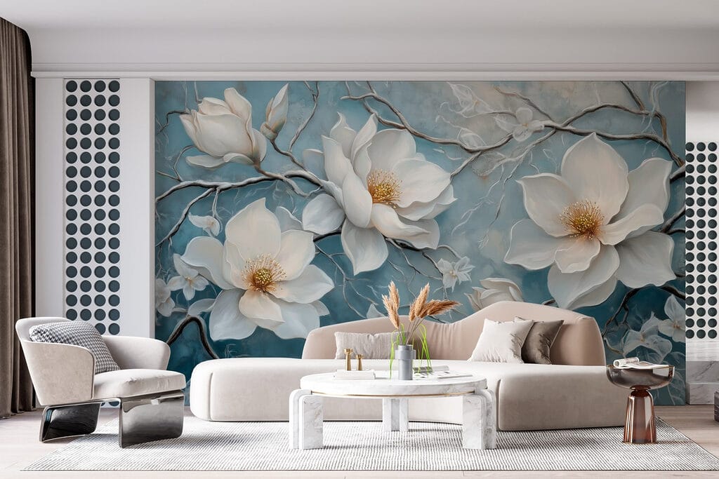 Magnolia en azul envejecido — interior 5