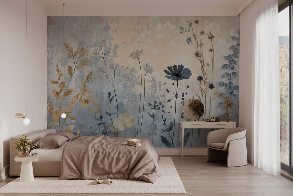 Flores finas sobre pátina — interior 2