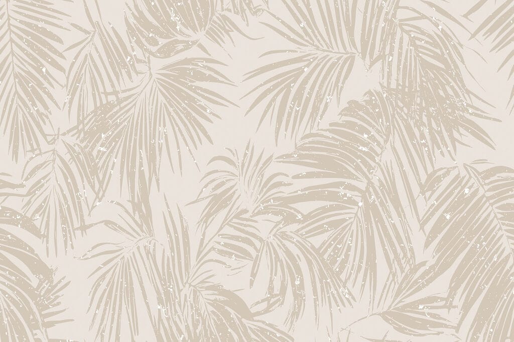 Palmeras en siluetas beige — diseño completo