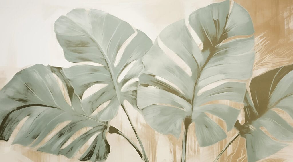 Monstera verde — diseño completo