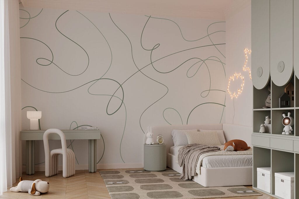 Líneas libres sobre blanco — interior 3
