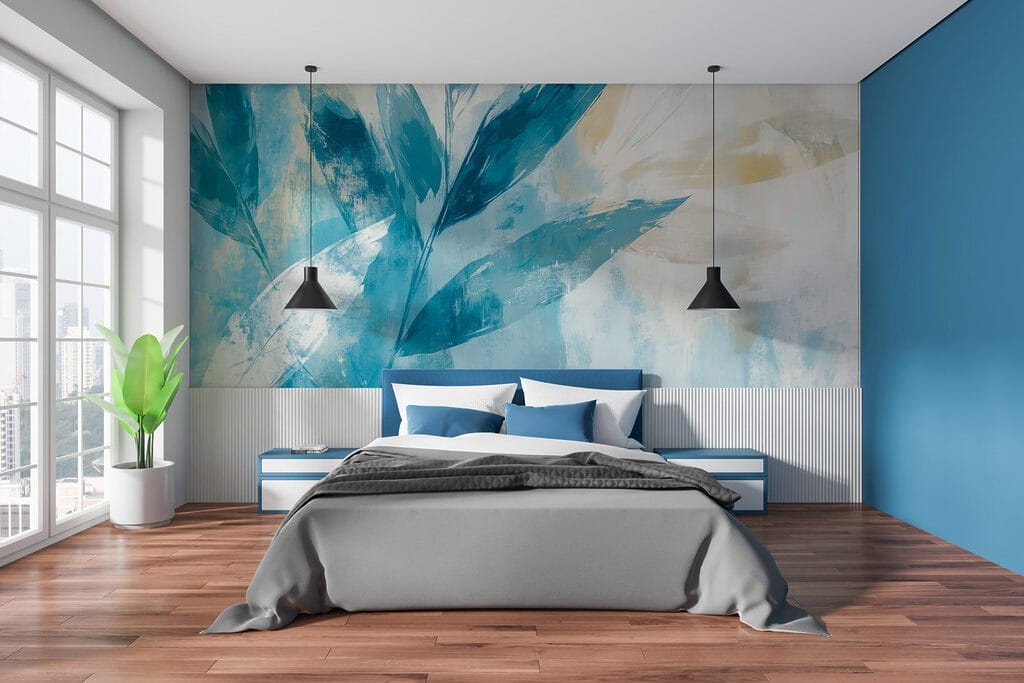 Hojas azules en pinceladas — interior 1