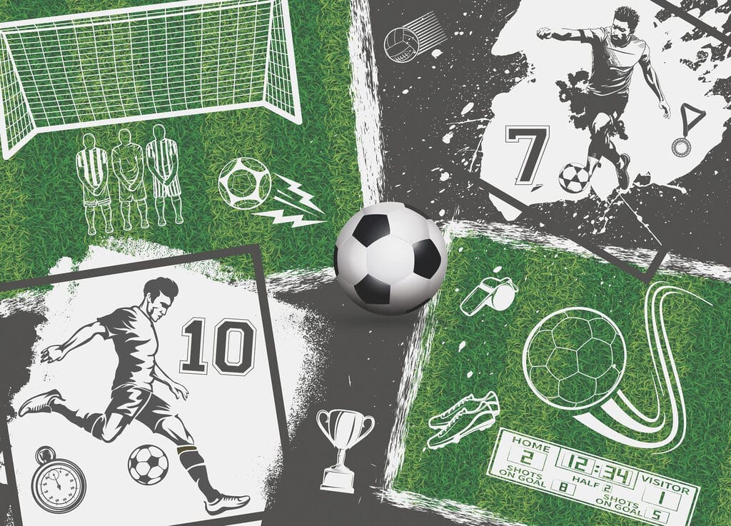 Fútbol verde y negro — diseño completo