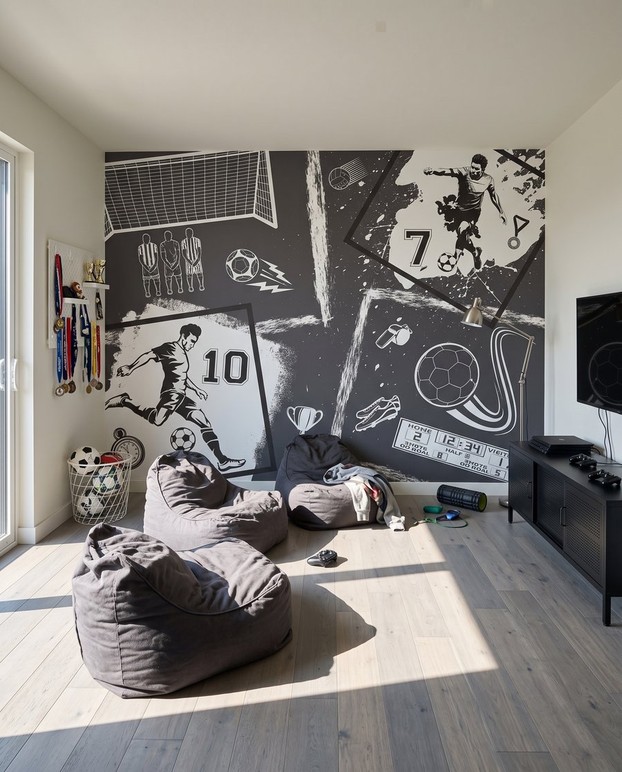Escenas de fútbol — interior 1