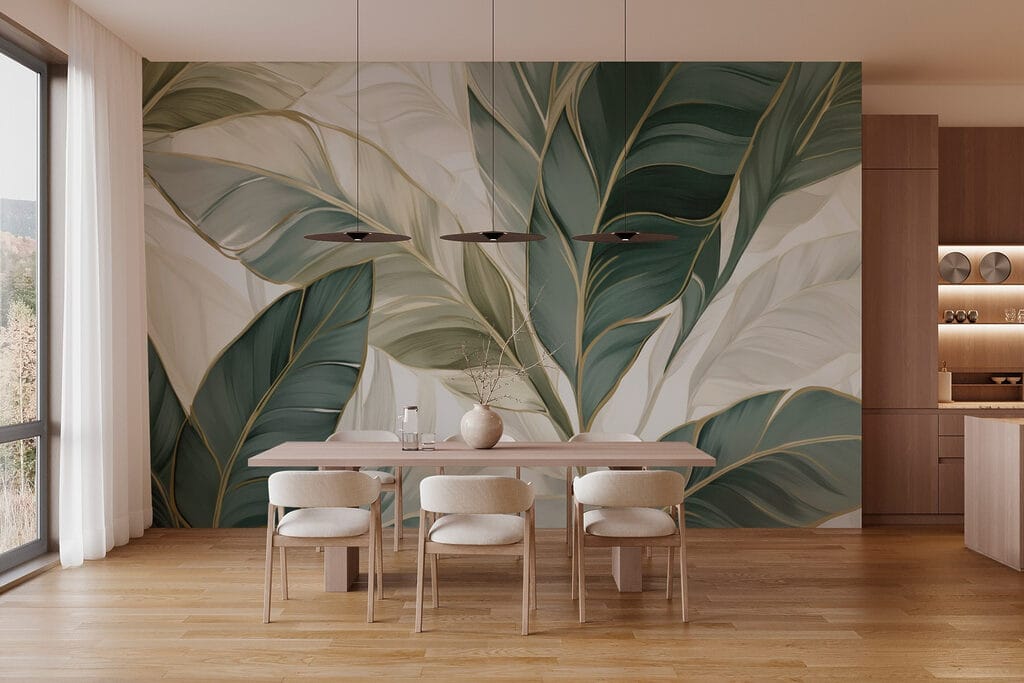 Hoja verde, nervios dorados — interior 4