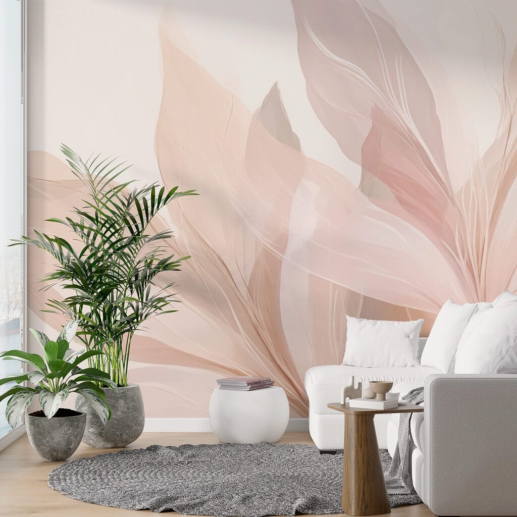 Hojas rosas hacia arriba — interior 1
