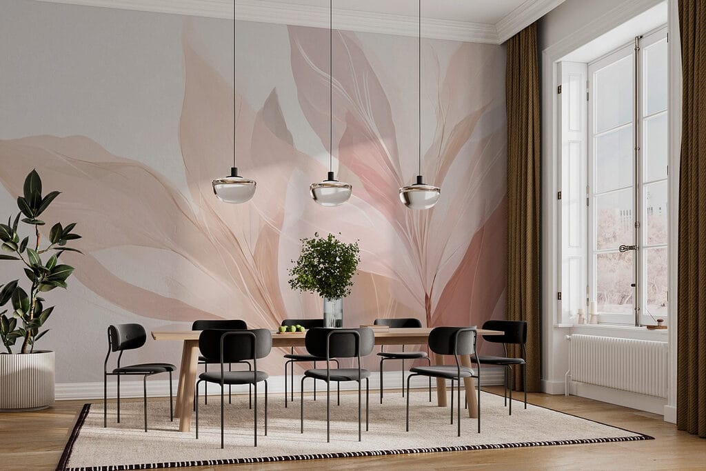 Hojas rosas hacia arriba — interior 3