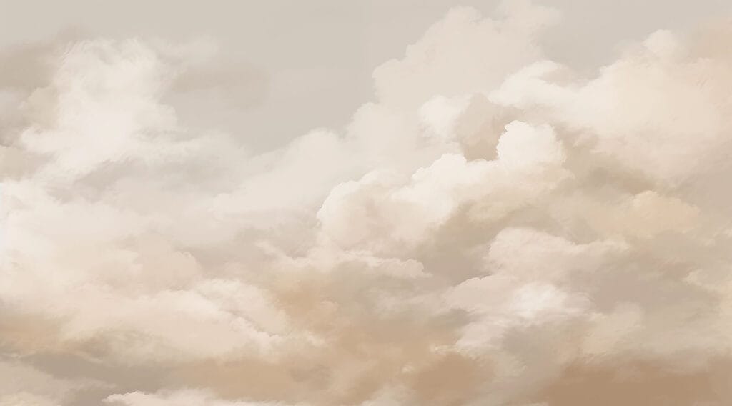 Nubes en tonos arena — diseño completo