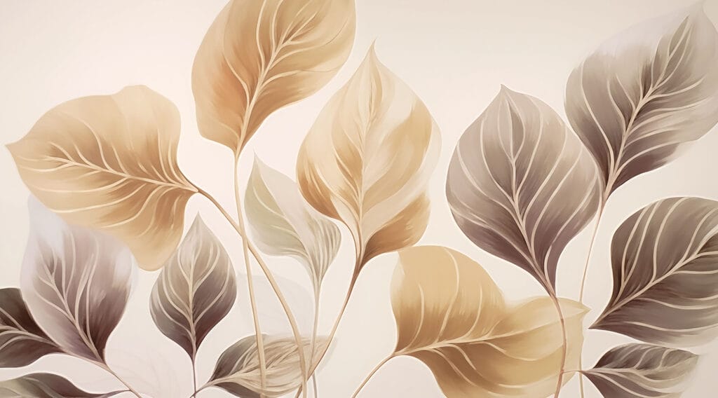 Hojas en tonos marrones — diseño completo