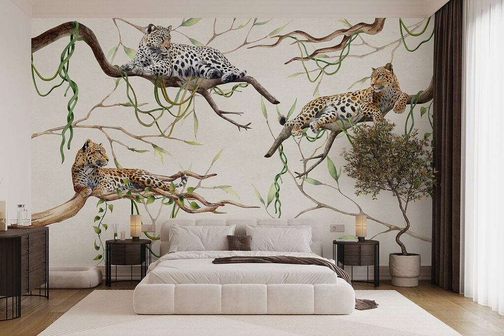 Leopardos sobre ramas — interior 1