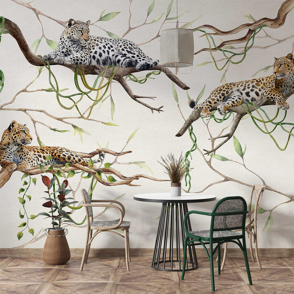 Leopardos sobre ramas — interior 4