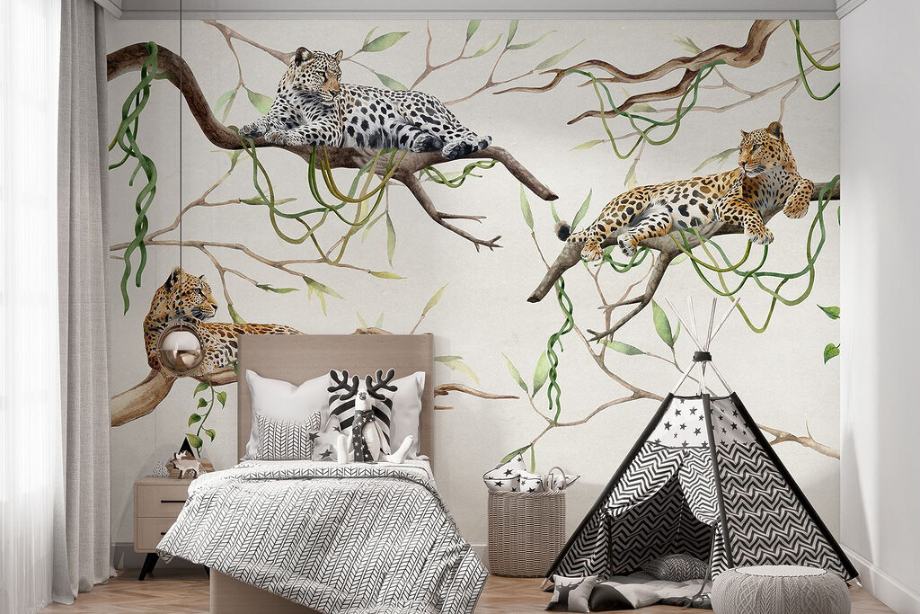 Leopardos sobre ramas — interior 5