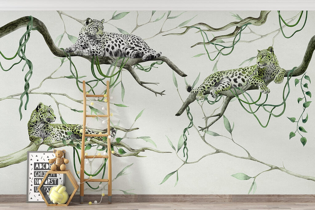 Leopardos sobre ramas — interior 3