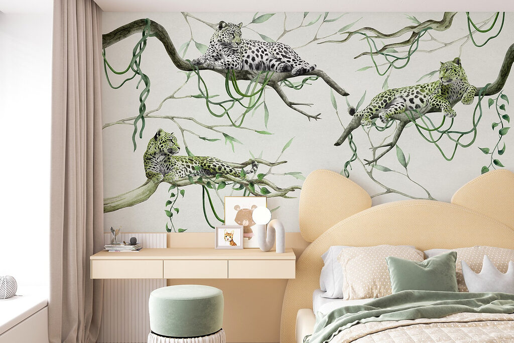 Leopardos sobre ramas — interior 4