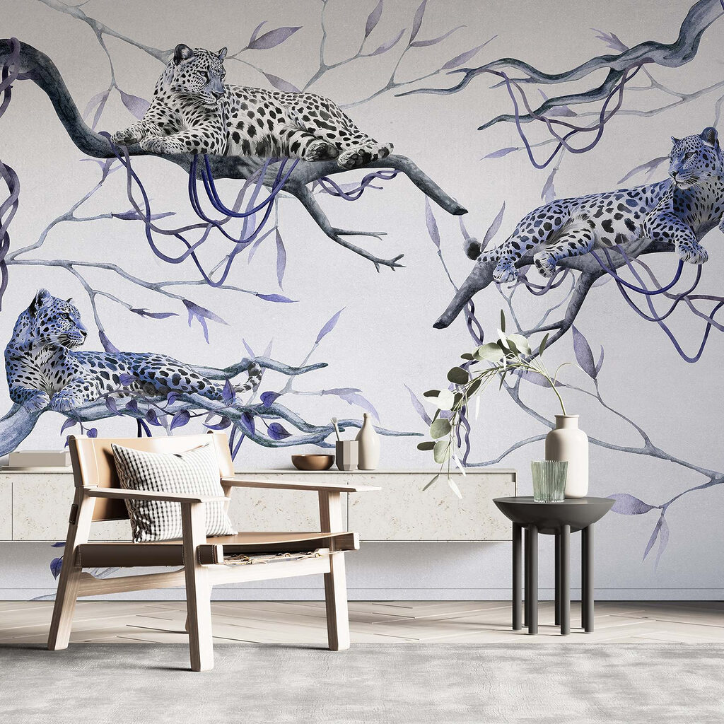 Leopardos sobre ramas — interior 1