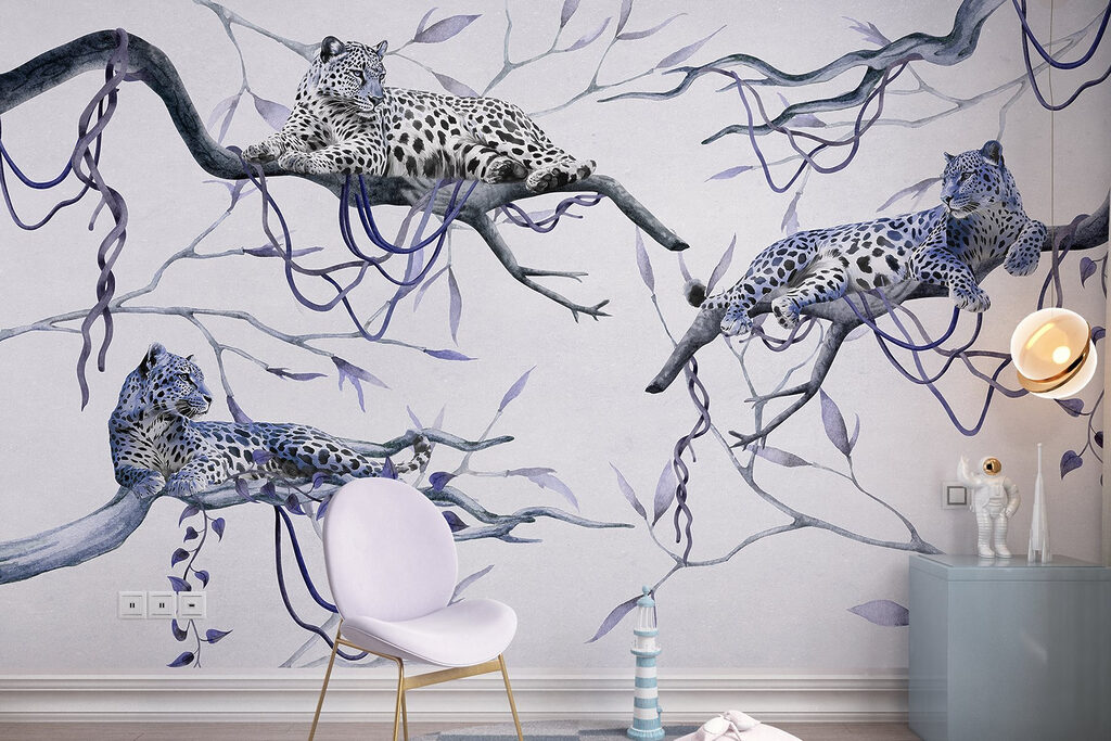 Leopardos sobre ramas — interior 5