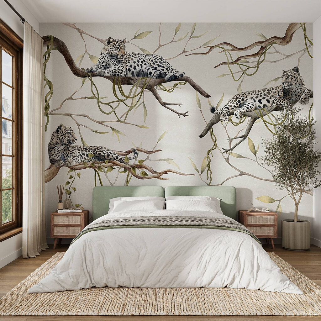 Leopardos sobre ramas — interior 1