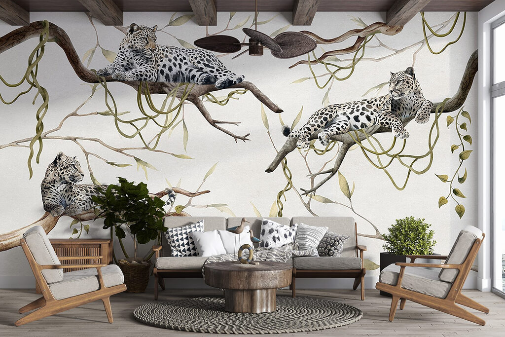Leopardos sobre ramas — interior 2