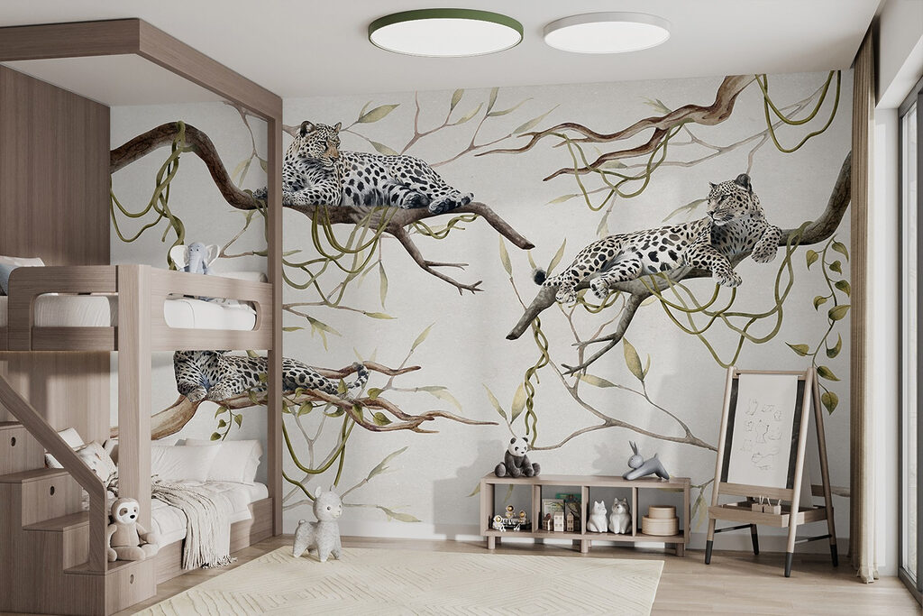 Leopardos sobre ramas — interior 4