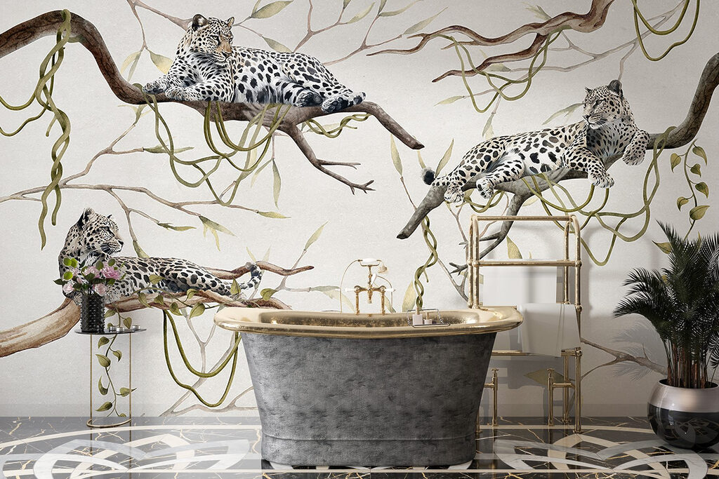 Leopardos sobre ramas — interior 5