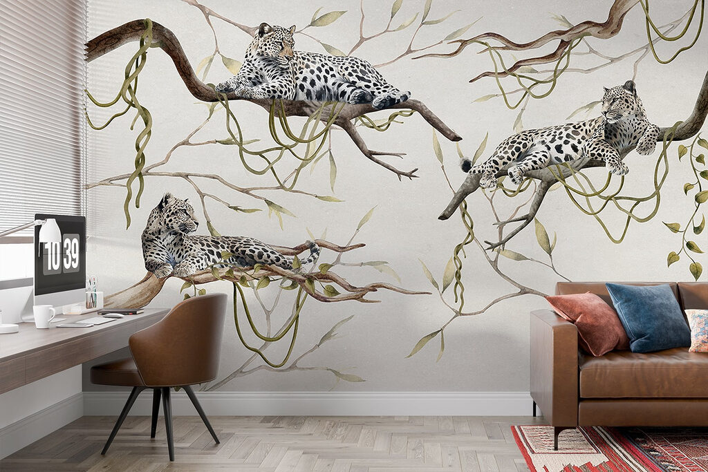 Leopardos sobre ramas — interior 6