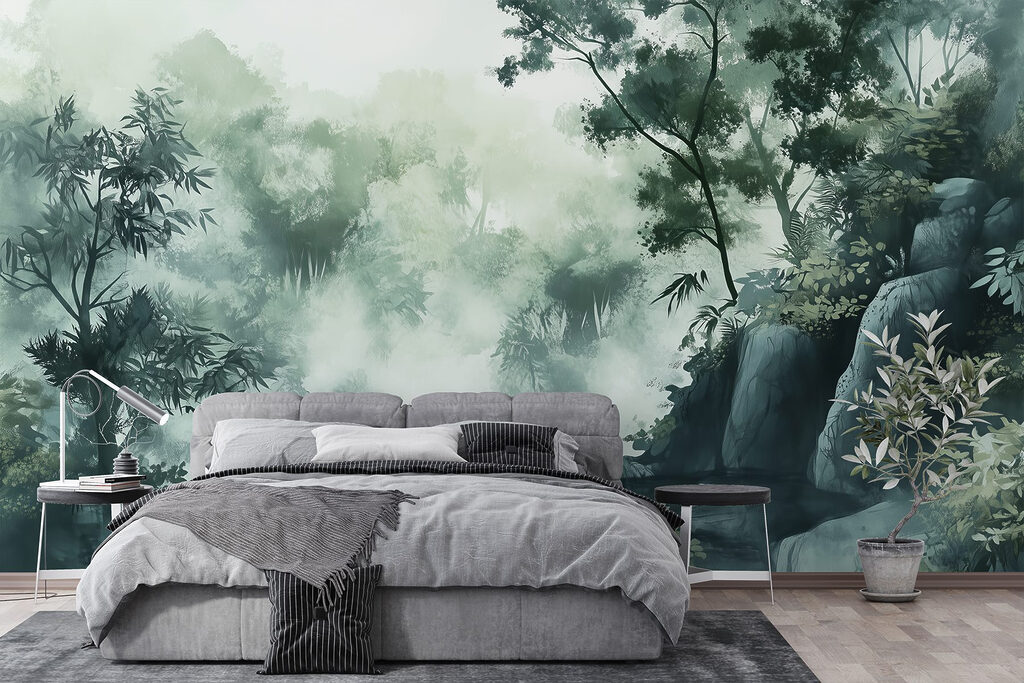 Rocas grises y bosque — interior 1