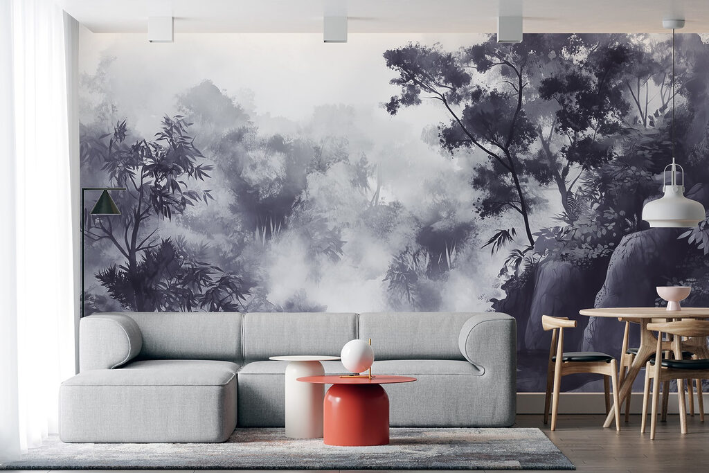 Rocas grises y bosque — interior 2