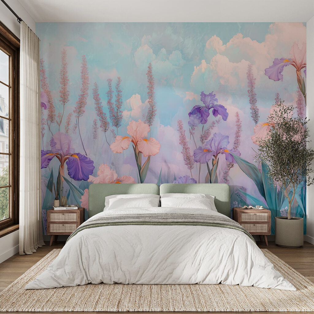 Lirios entre nubes rosas — interior 1