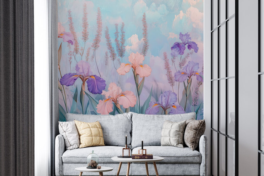 Lirios entre nubes rosas — interior 3
