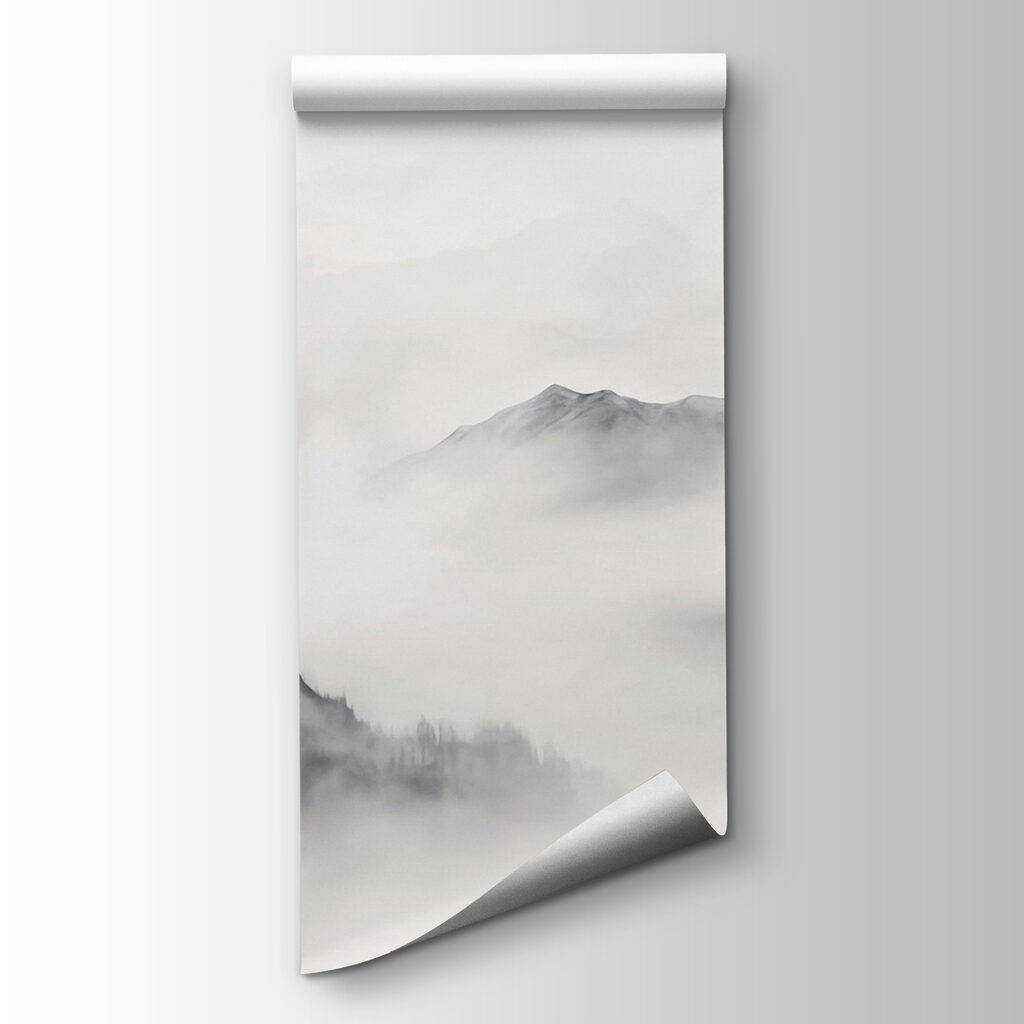 Picos grises sobre niebla — vista del producto