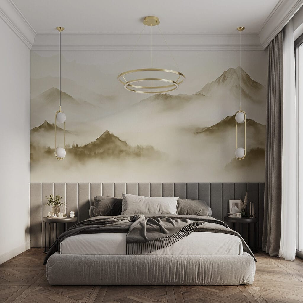 Picos grises sobre niebla — interior 1