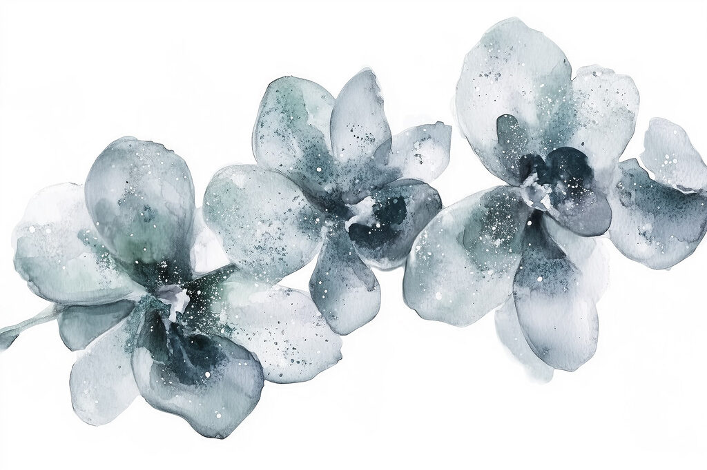 Orquídeas en acuarela — diseño completo