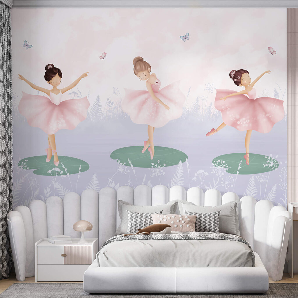 Tres bailarinas con mariposas — interior 1