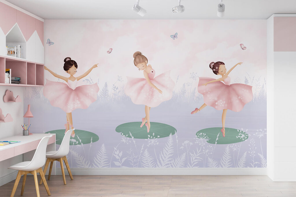 Tres bailarinas con mariposas — interior 2