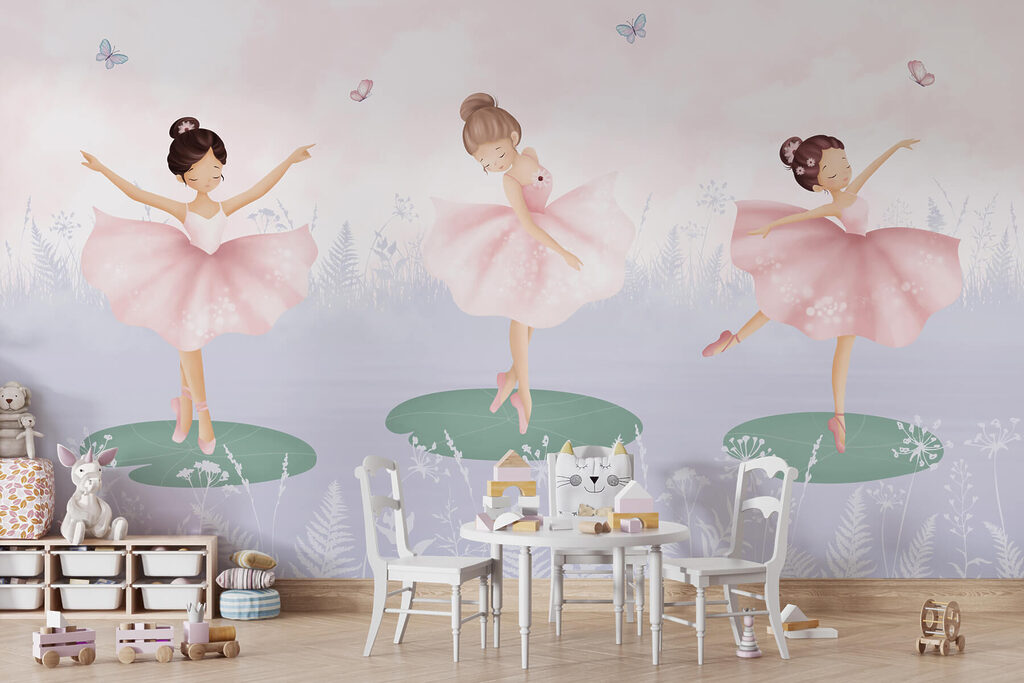 Tres bailarinas con mariposas — interior 3