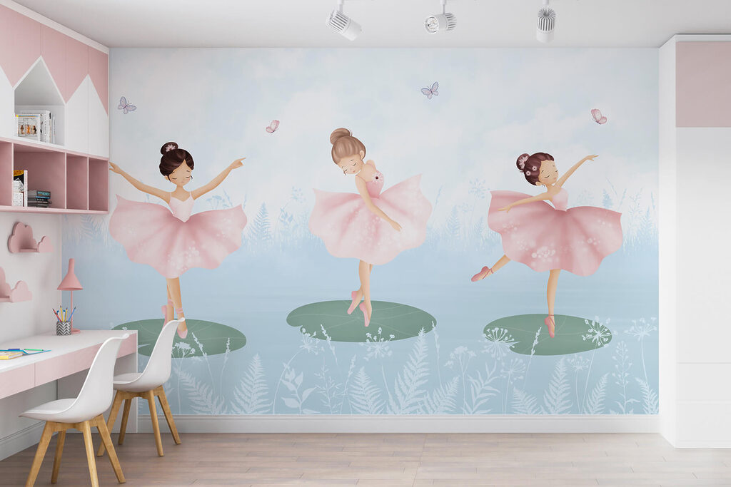 Tres bailarinas con mariposas — interior 1