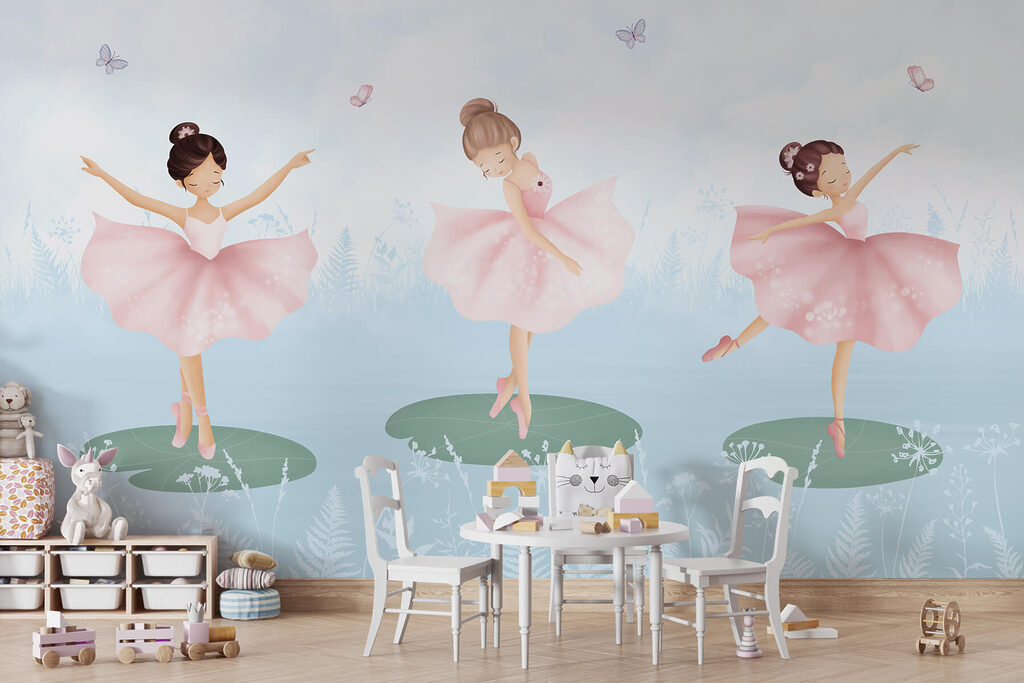 Tres bailarinas con mariposas — interior 2