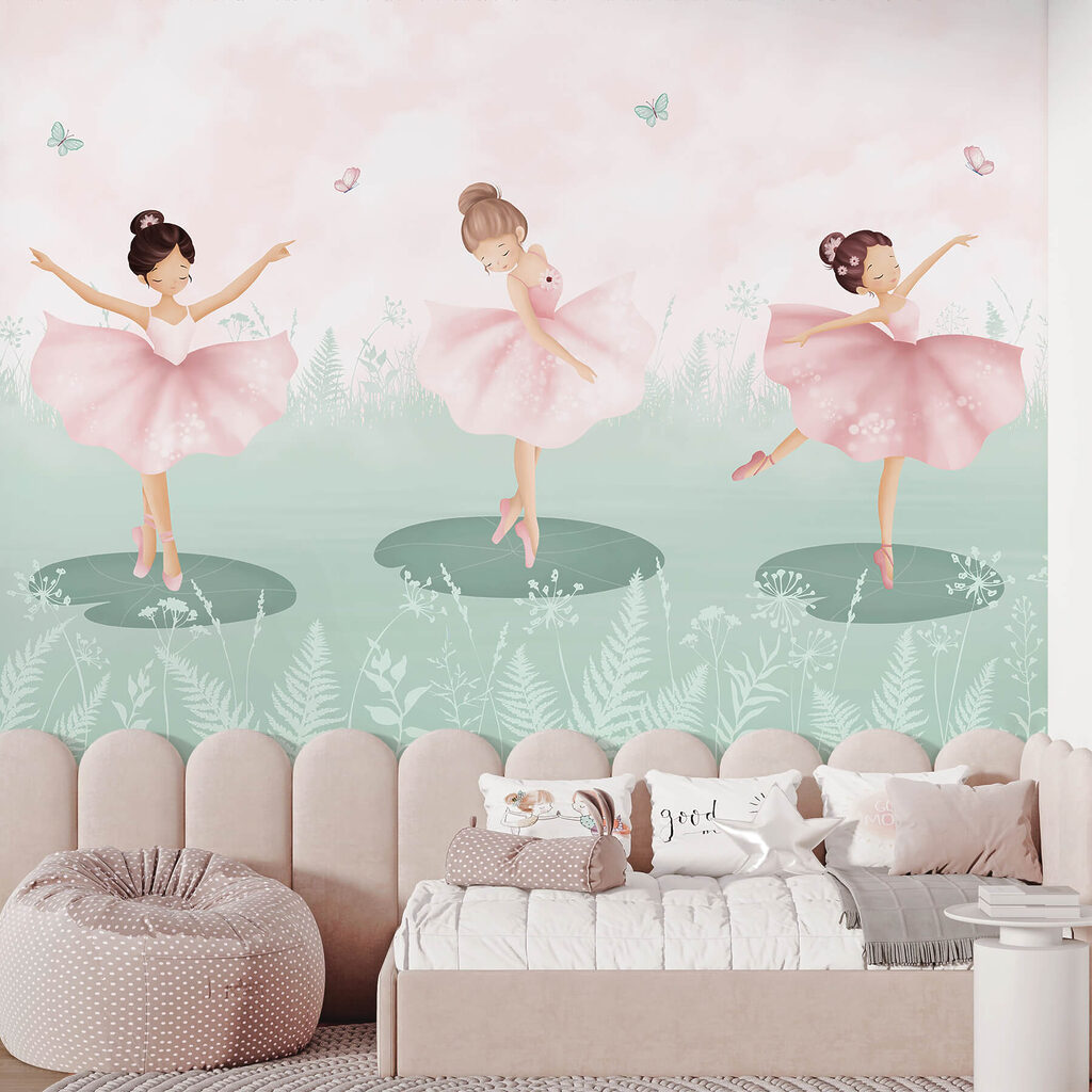 Tres bailarinas con mariposas — interior 2
