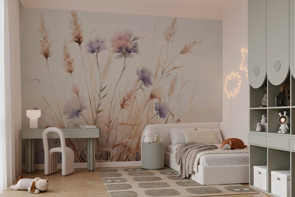 Flores entre hierbas secas — interior 2
