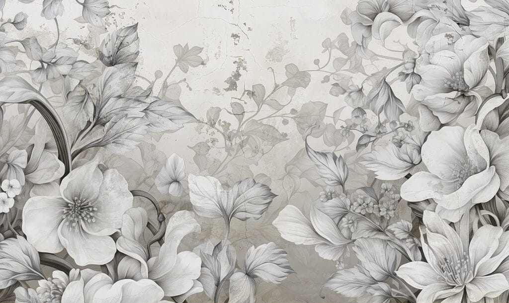 Flores y hojas detalladas — diseño completo