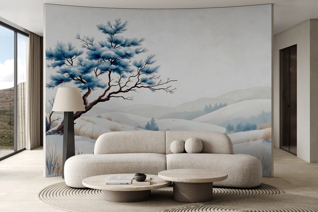 Pino azul, colinas nevadas — interior 3