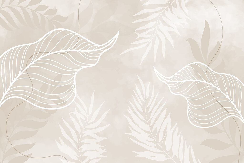 Nervios blancos sobre hojas — diseño completo