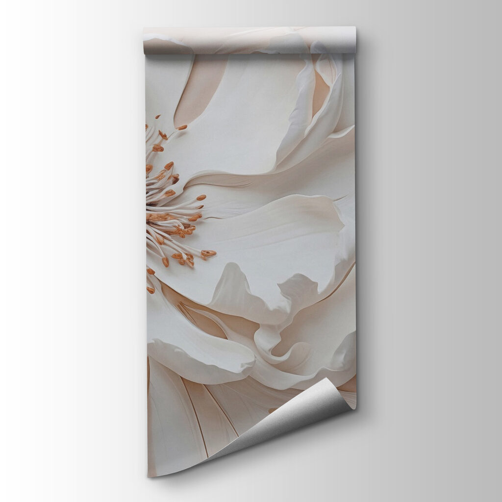 Flor blanca dorada — vista del producto